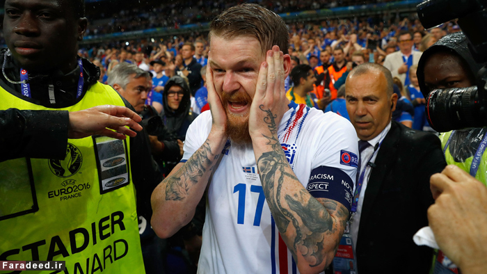 (تصاویر) پایان رویای ایسلند با گلباران فرانسه