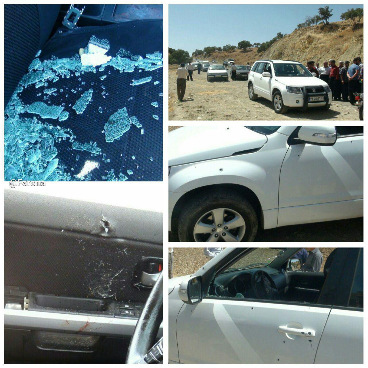 (تصویر) خودرو فلاحت پیشه پس از حمله مسلحانه