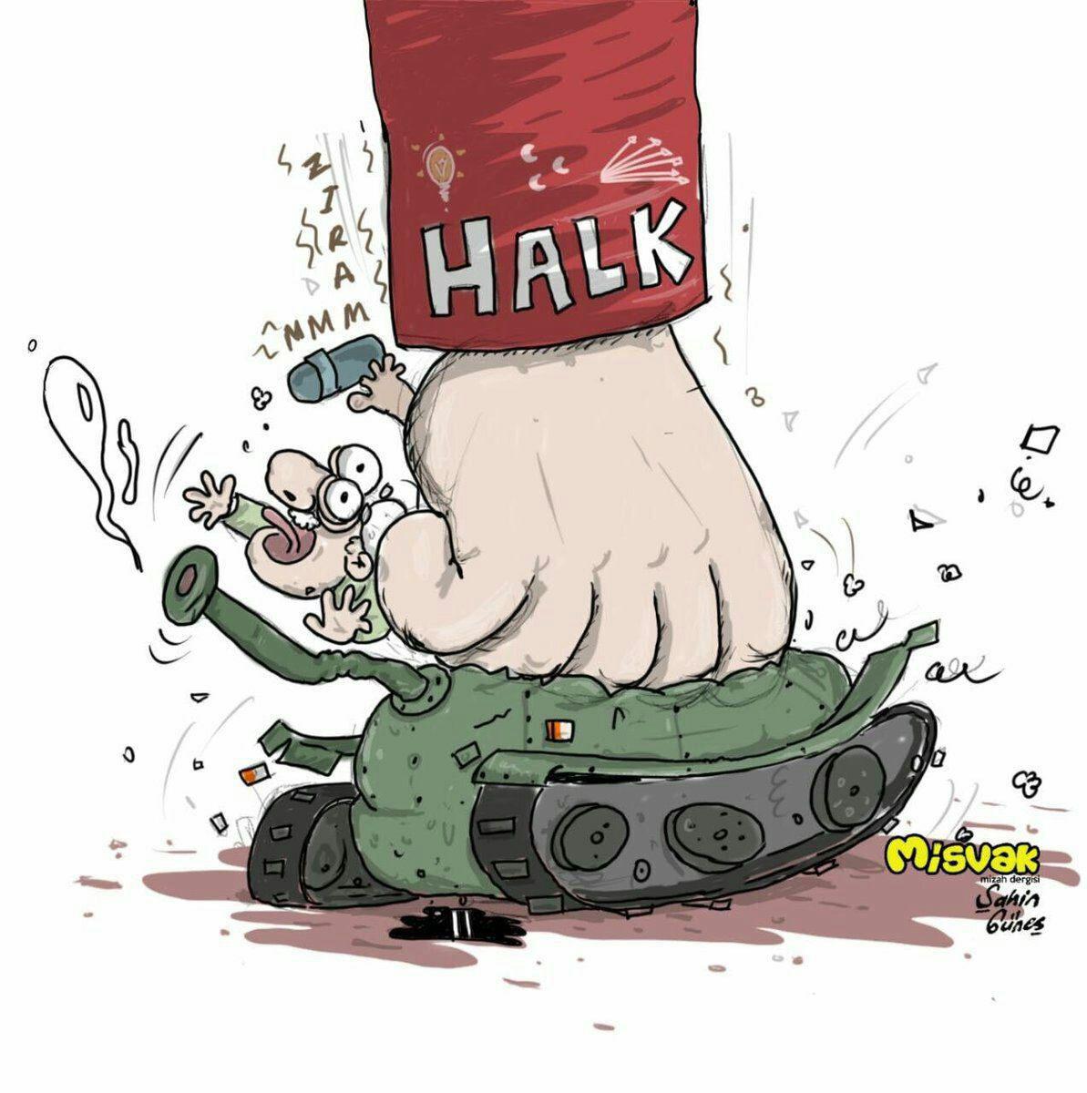 (کاریکاتور) شکست کودتا در ترکیه