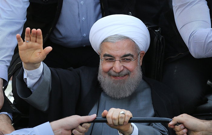 (تصاویر) استقبال از روحانی در کرمانشاه