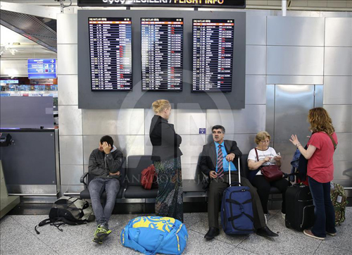 (تصاویر) وضعیت عادی در فرودگاه استانبول