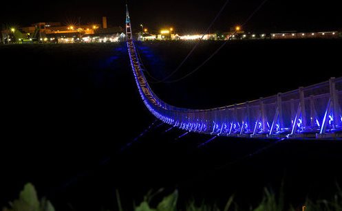 (تصاویر)بزرگترین پل معلق در خاورمیانه