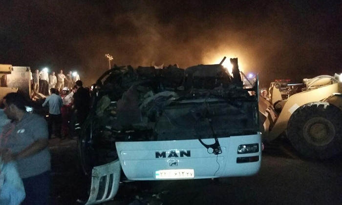 (تصاویر) تصادف مرگبار اتوبوس در جاده چالوس