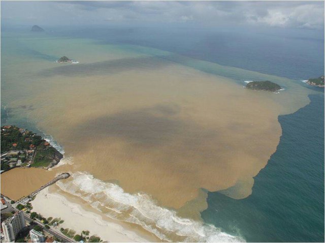 (تصاویر)وضعیت اسفناک سواحل و آب‌های آزاد برزیل