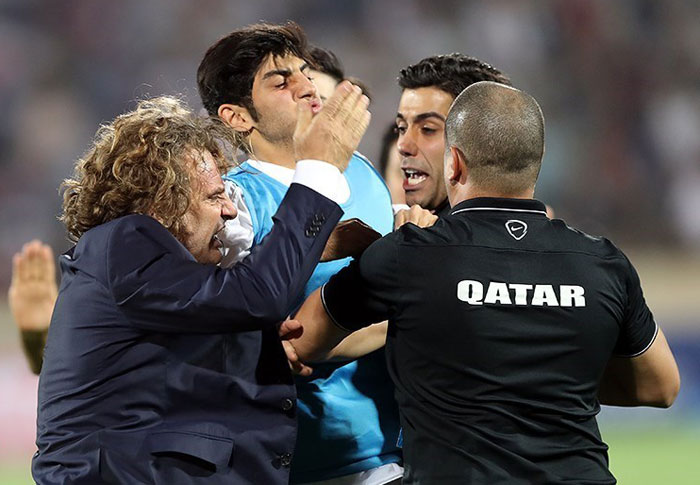 (تصاویر) درگیری‌ها در پایان بازی ایران و قطر