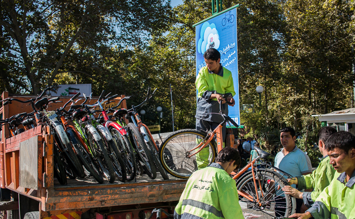 (تصاویر) لغو همایش دوچرخه سواری در تهران
