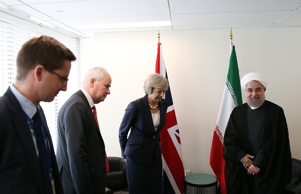 (تصاویر) دکتر روحانی در دیدار نخست وزیر انگلیس