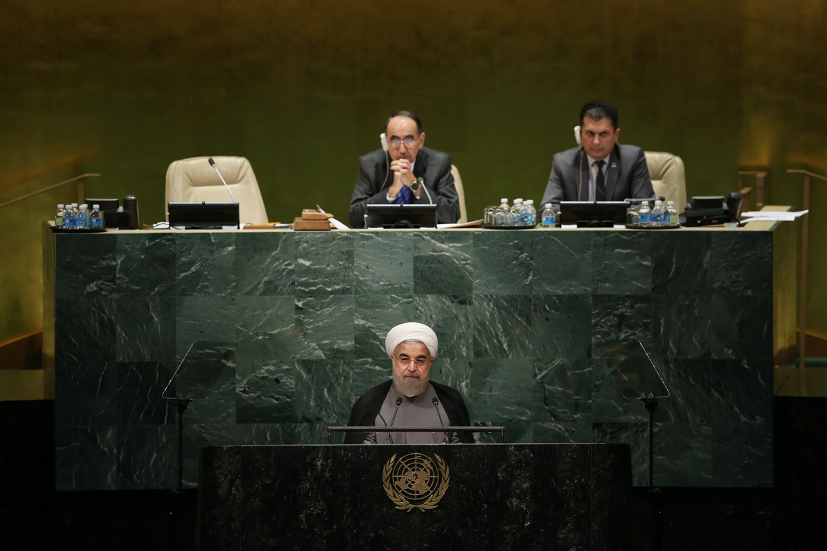 (تصاویر) سخنرانی رییس جمهور در مجمع عمومی سازمان ملل