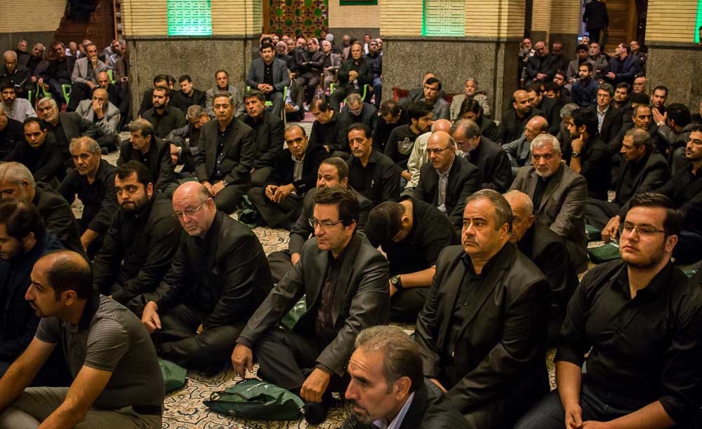 (تصاویر) مراسم ترحیمی با حضور ظریف و دولتمردان
