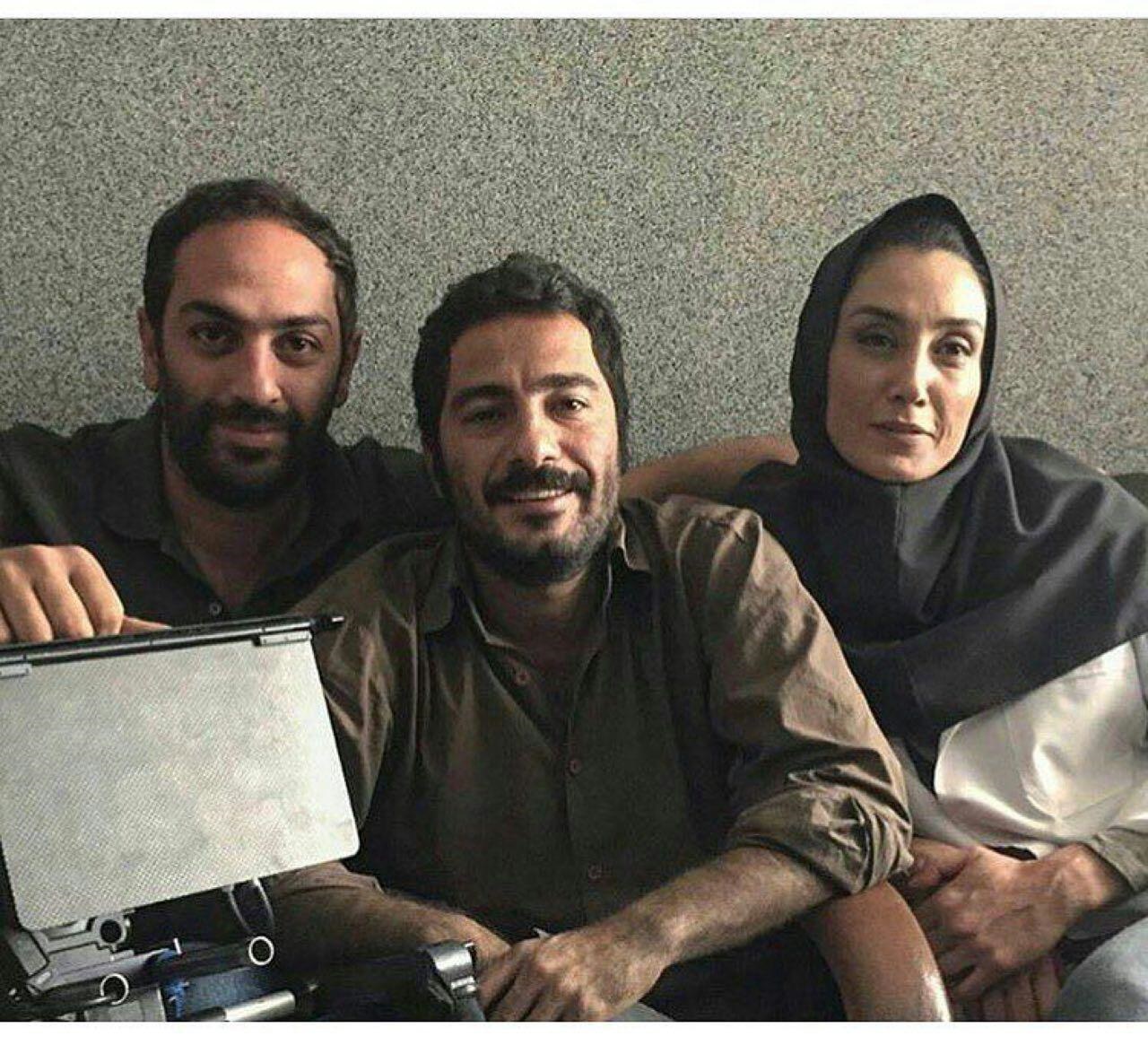 (تصویر) هدیه تهرانی و نوید محمدزاده در پشت صحنه یک فیلم