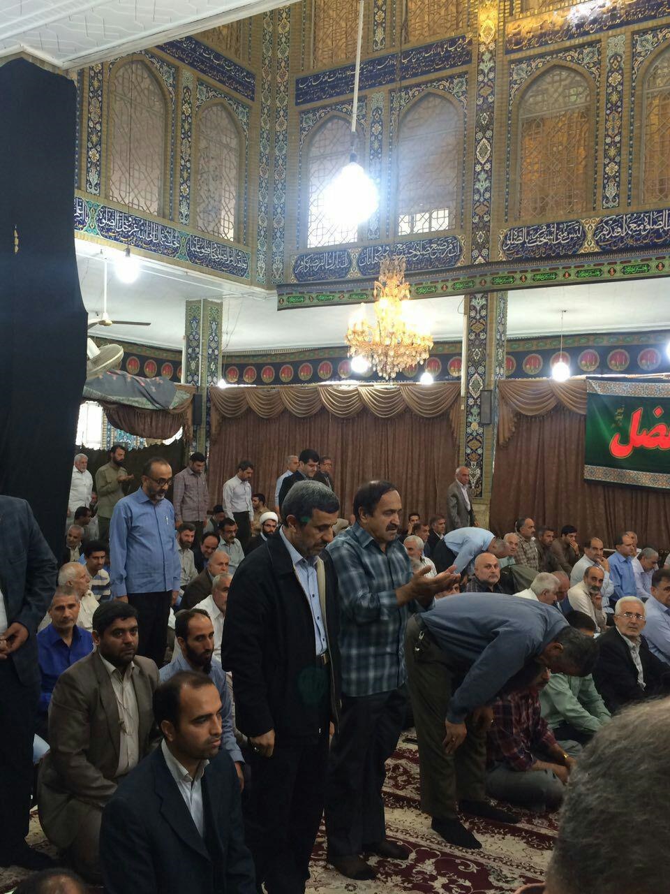(تصویر) حضور احمدی‌نژاد در نماز جمعه امروز شهر آستانه اشرفیه