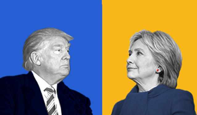 آخرین نظرسنجی‌ها: رقابت شانه به شانه ترامپ و کلینتون
