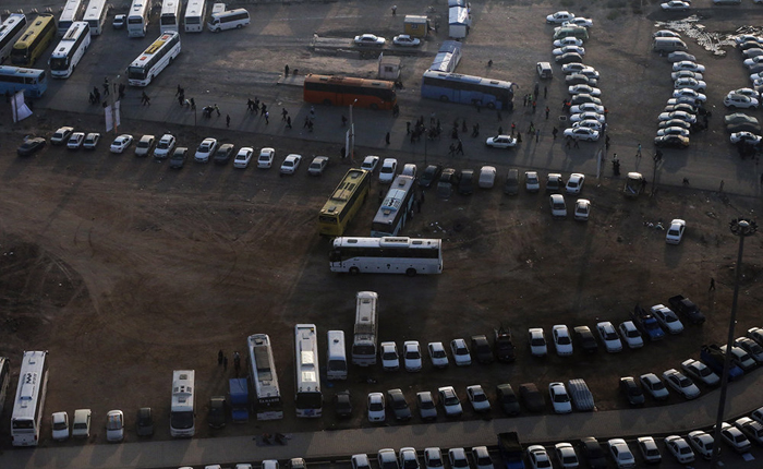 (تصاویر) انبوه خودروها در مرز شلمچه