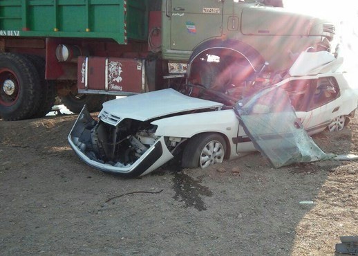 (تصاویر) تصادف مرگبار کامیون و زانتیا