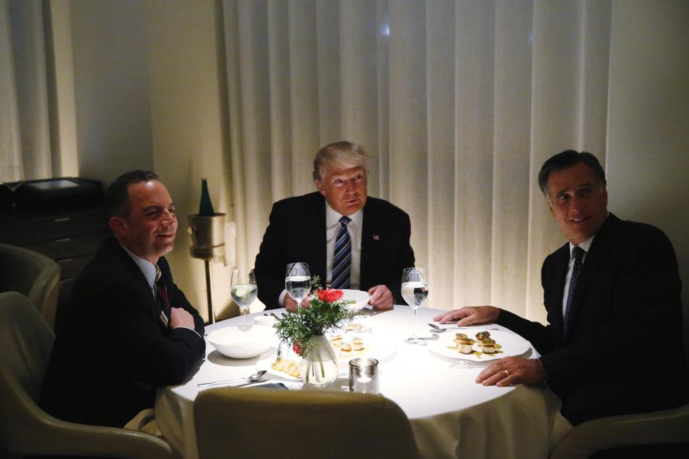 (تصاویر) شام کاری ترامپ و رامنی