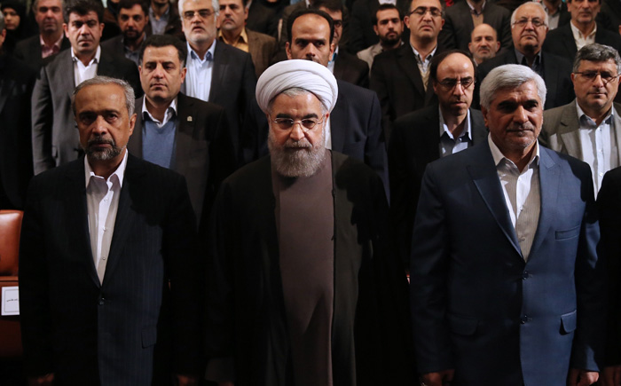 (تصاویر) روحانی در دانشگاه تهران