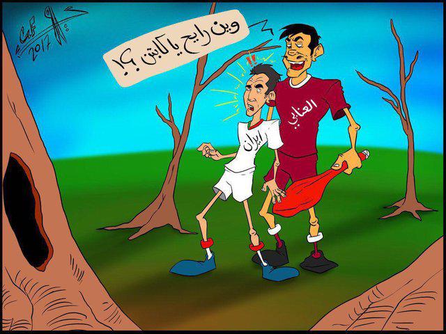 کاریکاتور توهین آمیز قطری ها درباره تیم ملی