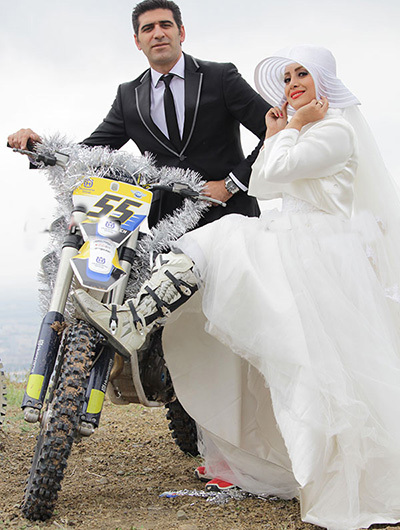 اولین عروس سوار بر موتور ایران