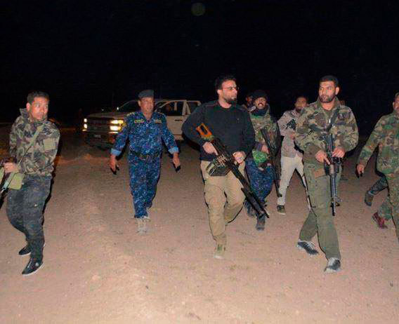 (تصاویر) درگیری شبانه حشدالشعبی با داعش در سامرا