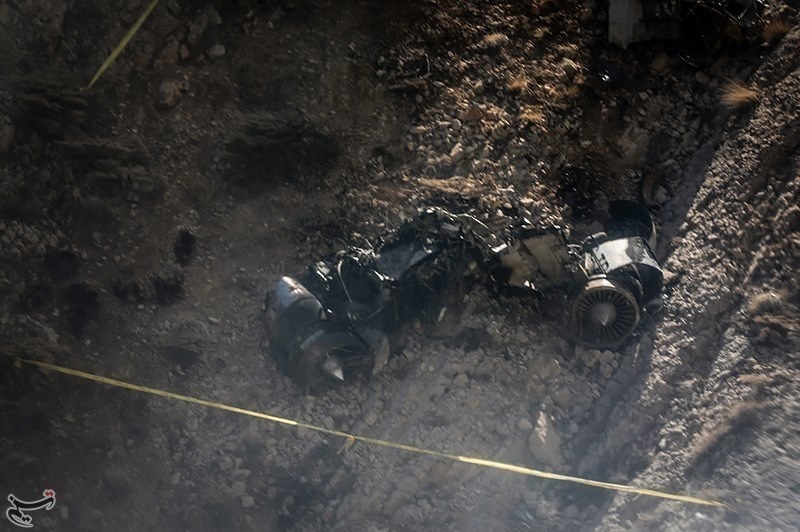 اولین تصاویر از قطعات هواپیمای متلاشی شده ترکیه‌ای