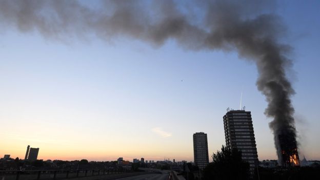 آتش سوزی گسترده در غرب لندن