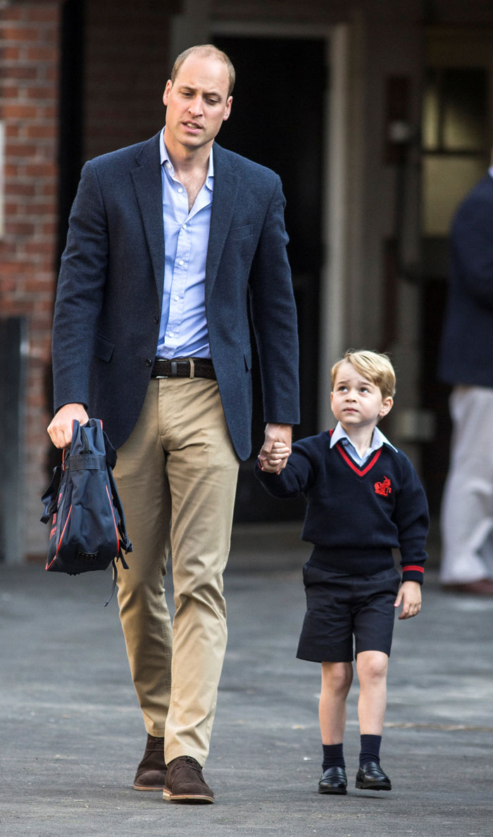 (تصاویر) اولین روز مدرسه فرزند نوه ملکه بریتانیا