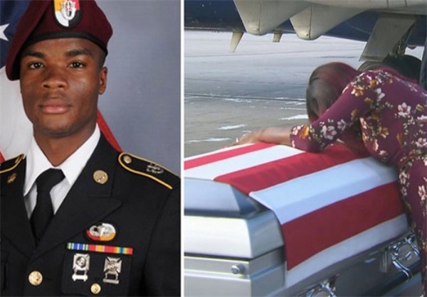 ترامپ اشک همسر سرباز کشته شده را درآورد!