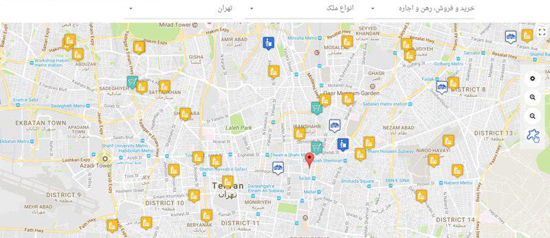 رهن و اجاره آپارتمان از طریق نقشه ماهواره‌ای اولین‌بار در ایران