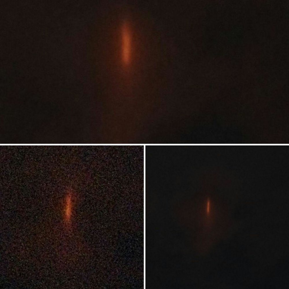 (عکس) مشاهده نور قرمز در آسمان ایلام