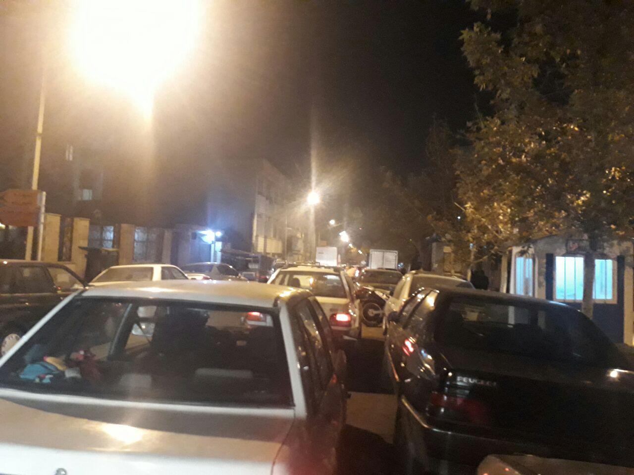 (تصویر) ترافیک در برخی خیابان‌های شرق تهران در پی زلزله