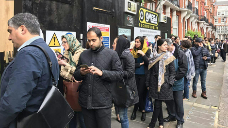 صف رای گیری در لندن