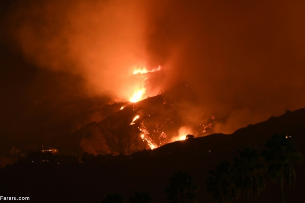 آتش‌سوزی در ارتفاعات کالیفرنیا