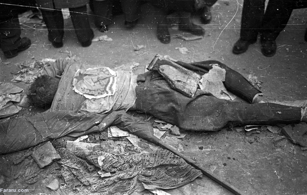 جسد یکی از اعدامی های کمونیست عضو کمیته مرکزی حزب. 1956