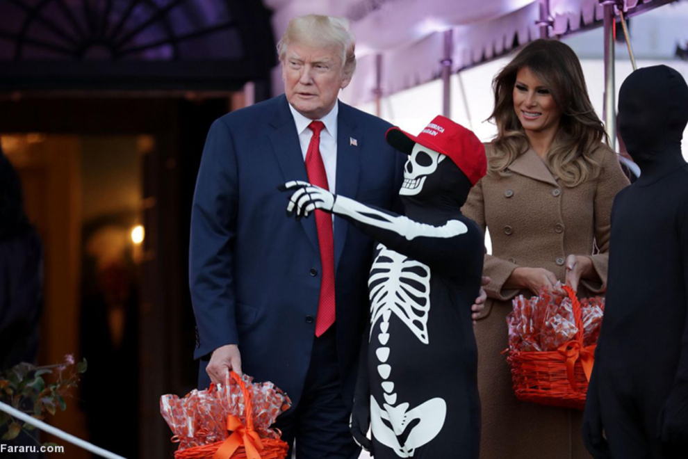 ترامپ و همسرش در جشن هالووین