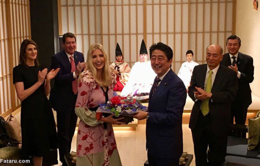 جشن تولد نخست وزیر ژاپن برای دختر ترامپ