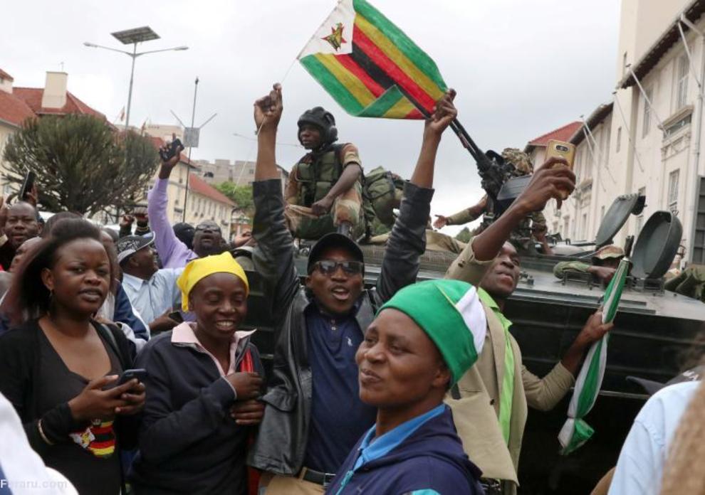 تظاهرات مردم علیه موگابه در سال دو هزار و هفده 
