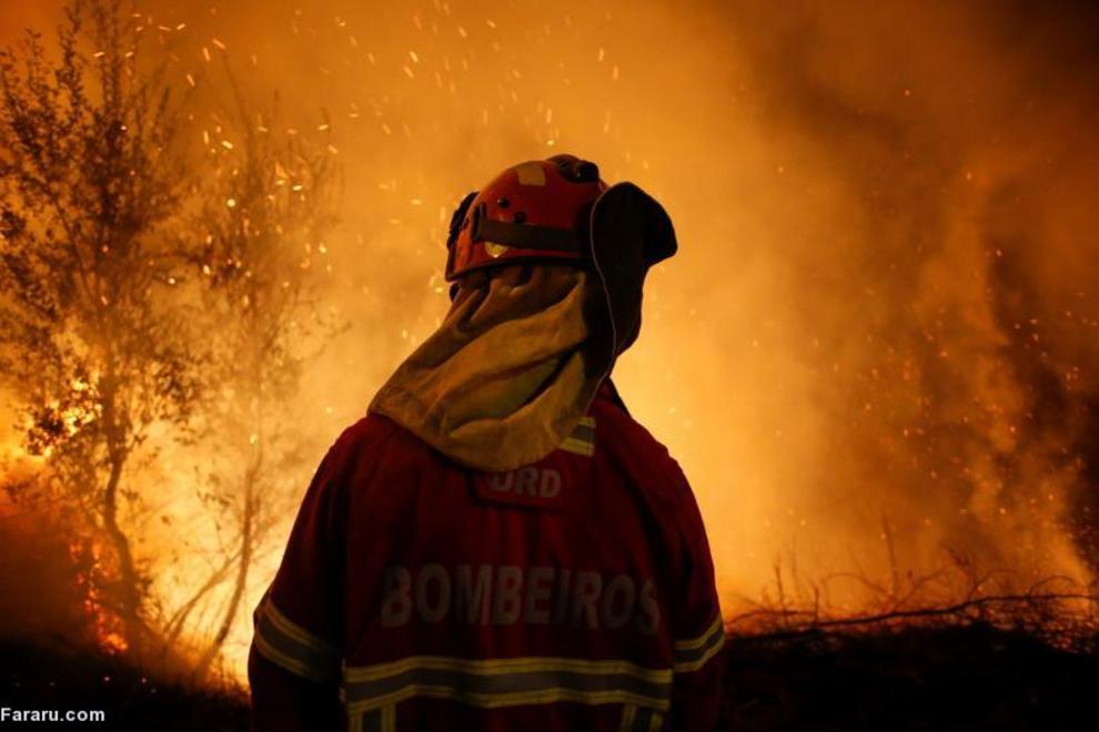 آتش‌سوزی جنگل در پرتغال 