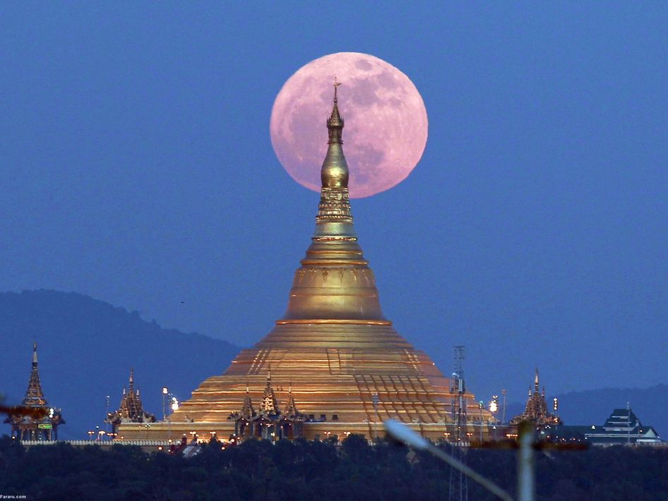 ابر ماه در میانمار 
