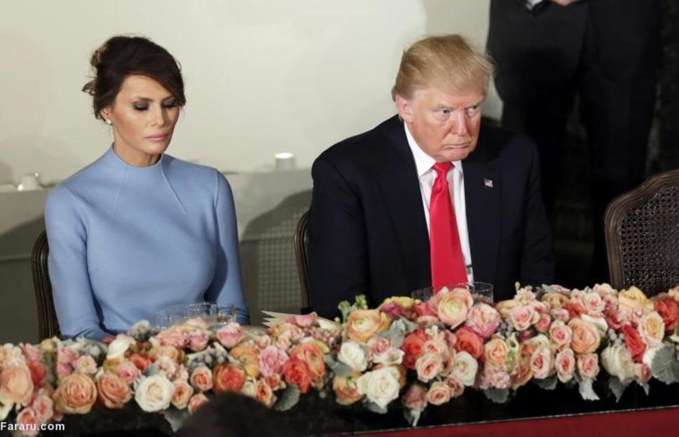 دونالد ترامپ و همسرش ملانیا ترامپ در مراسم تحلیف ریاست جمهوری