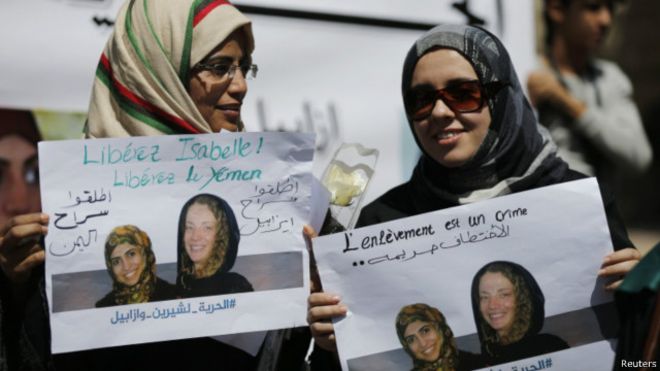 انتشار فیلمی از زن فرانسوی ربوده شده در یمن