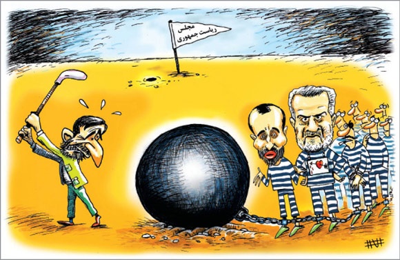 (کاریکاتور) رویاهای احمدی نژاد!