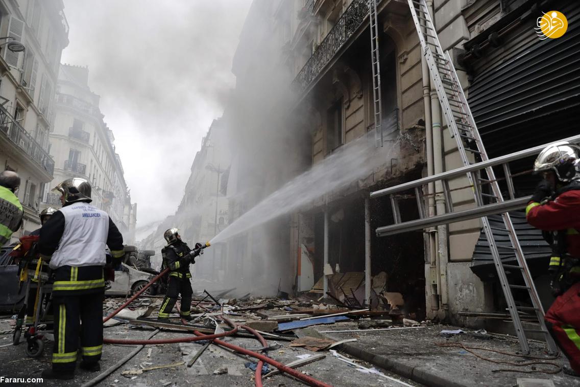 (تصاویر) انفجار مهیب در مرکز پاریس