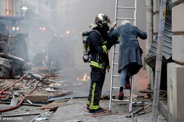 (تصاویر) انفجار مهیب در مرکز پاریس