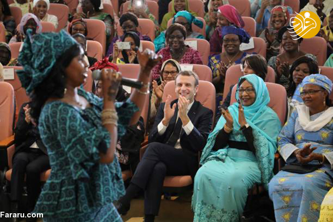 (تصاویر) دیدار ماکرون با ۴۰۰ زن در کاخ زنان