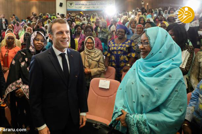 (تصاویر) دیدار ماکرون با ۴۰۰ زن در کاخ زنان