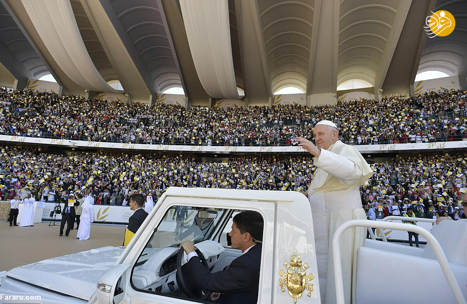 (تصاویر) آیین عشای ربانی با حضور پاپ و ۱۷۰هزار نفر در امارات