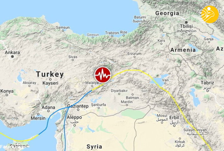 (تصاویر) زمین لرزه ۶.۸ ریشتری شرق ترکیه را لرزاند