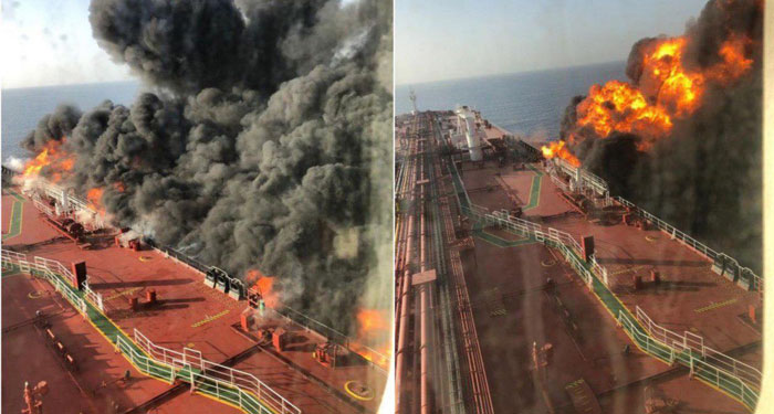 ادعای آمریکا درباره حمله ایران به دو نفتکش در دریای عمان و پاسخ تند ظریف به آمریکا
