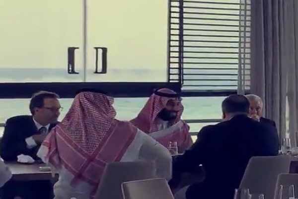 (تصاویر) ناهار خوردن پمپئو با ولیعهد سعودی