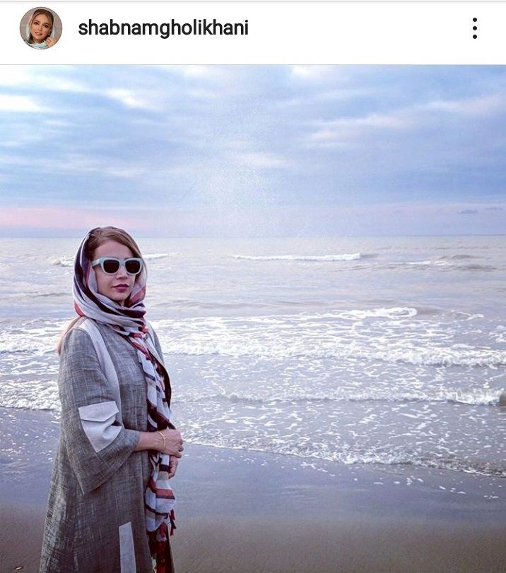 (عکس) تصویری از خانم بازیگر کنار دریا
